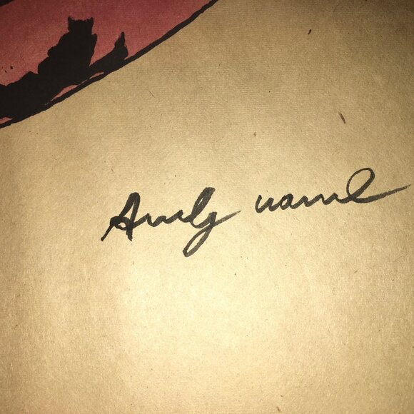 ANDY WARHOL ORIGINAL SIGNED PINK BANANA PAINTING/PRINT 9X11 SIGNED AND NUMBERED - Picture 3 of 5